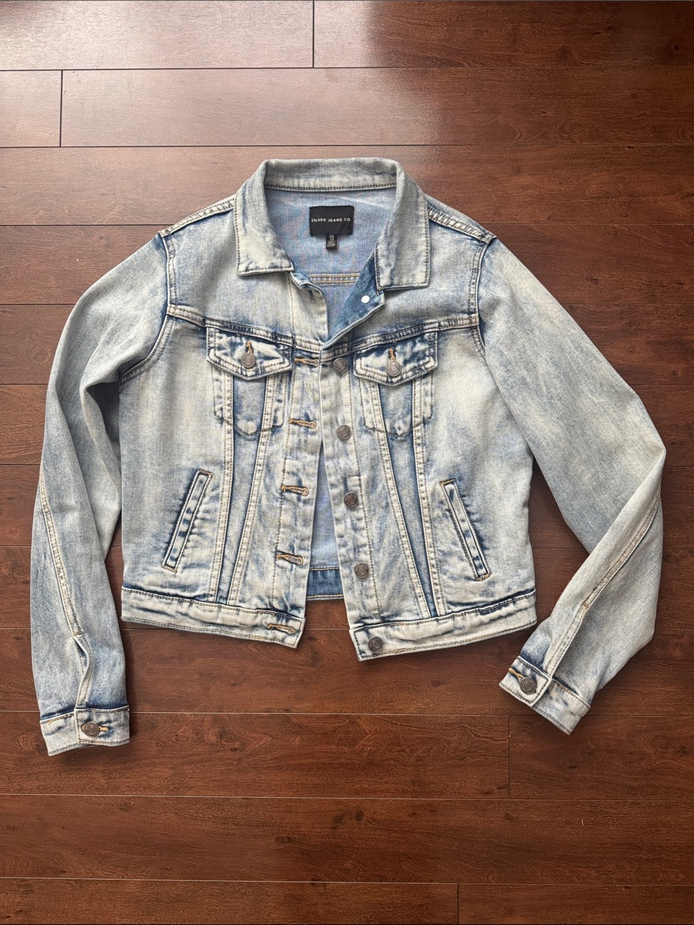 Silver Jeans Light Blue Faded Denim Jacket